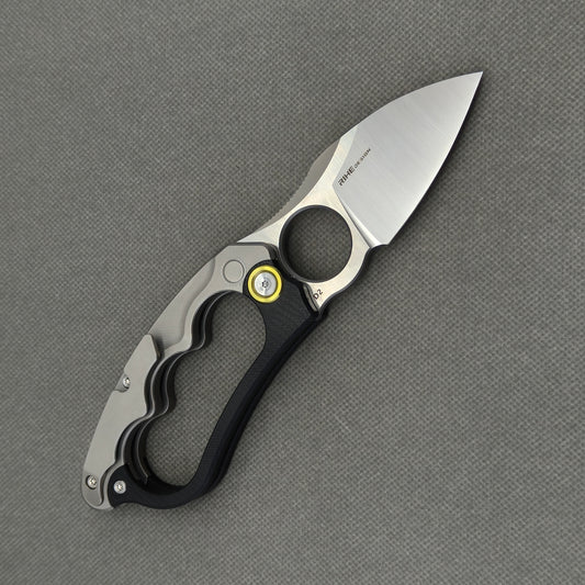 RIHE Design Folding Knife Titanium+G10 Handle (2.4" D2 Blade) KB073