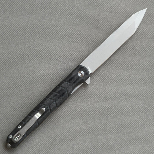 VORIXN Flipper Knife 2Cr13 & Carbon Fiber Handle (4.7" D2 Blade) KM001