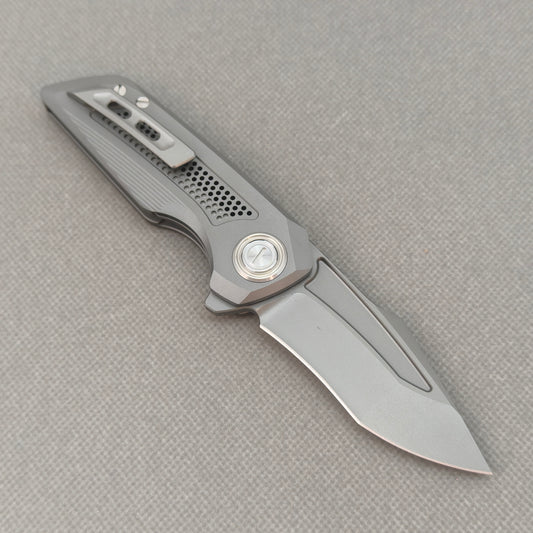 VORIXN "Aerial" Flipper Knife PVD Coating Titanium Handle (2.8" CPM S35VN Blade) KB072