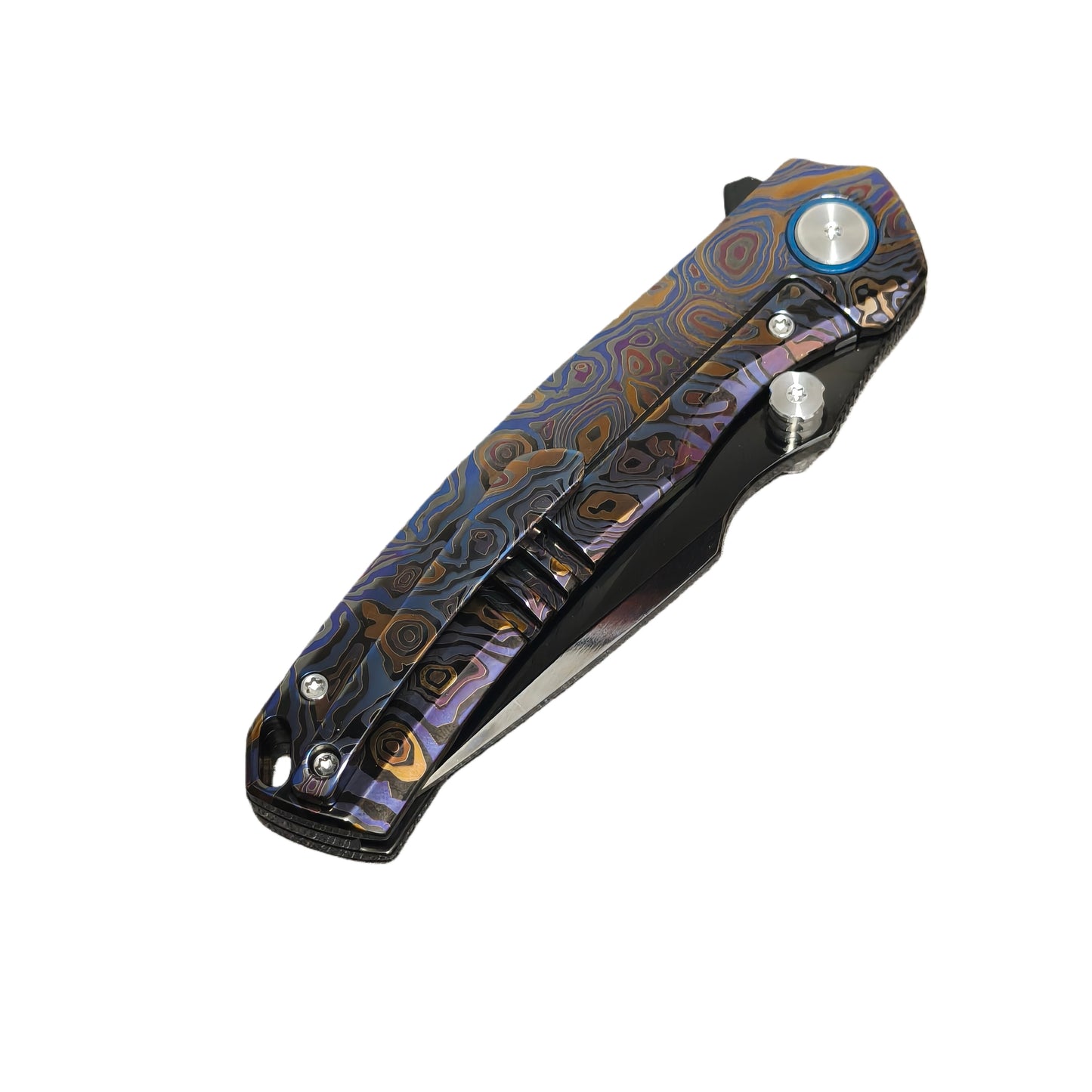 VORIXN Topograph Zirconium VG10 folding knife closed pocket clip side full knife view