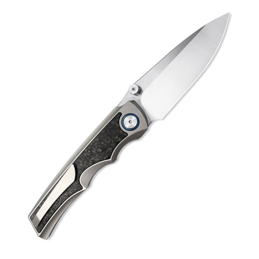 VORIXN Thumb Stud Knife Titanium & Carbon Fiber Handle (3.7" VG10 Blade) KB011