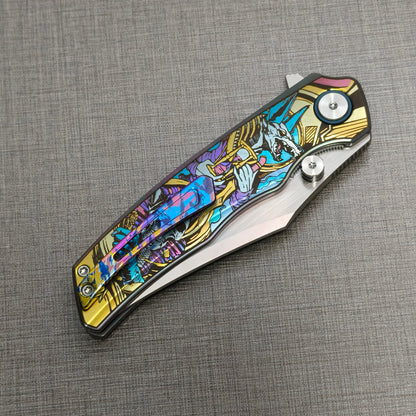 VORIXN Timeless folding knife closed, clip side showing full knife profile