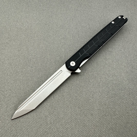 VORIXN Flipper Knife 2Cr13 & Carbon Fiber Handle (4.7" D2 Blade) KM001