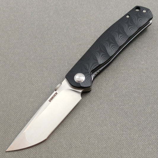 VORIXN KA005 Folding Knife – open non-clip side view showing Stainless Steel & G10 handle and 9Cr13 blade profile