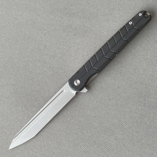 VORIXN Flipper Knife 2Cr13 & Carbon Fiber Handle (4.7" D2 Blade) KM001