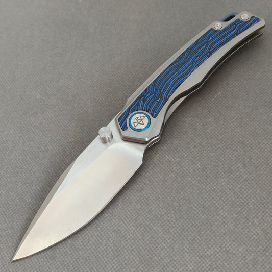 Couteau VORIXN Flipper et Repose-pouce, manche en titane et G10 (lame 10Cr15CoMoV de 3,8") KB005