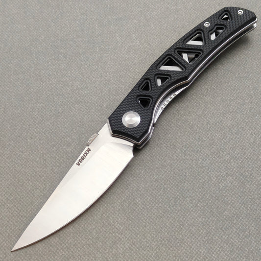 VORIXN Flipper & Thumb Stud Knife Stainless Steel & G10 Handle (3.8" 9Cr13 Blade) KA003