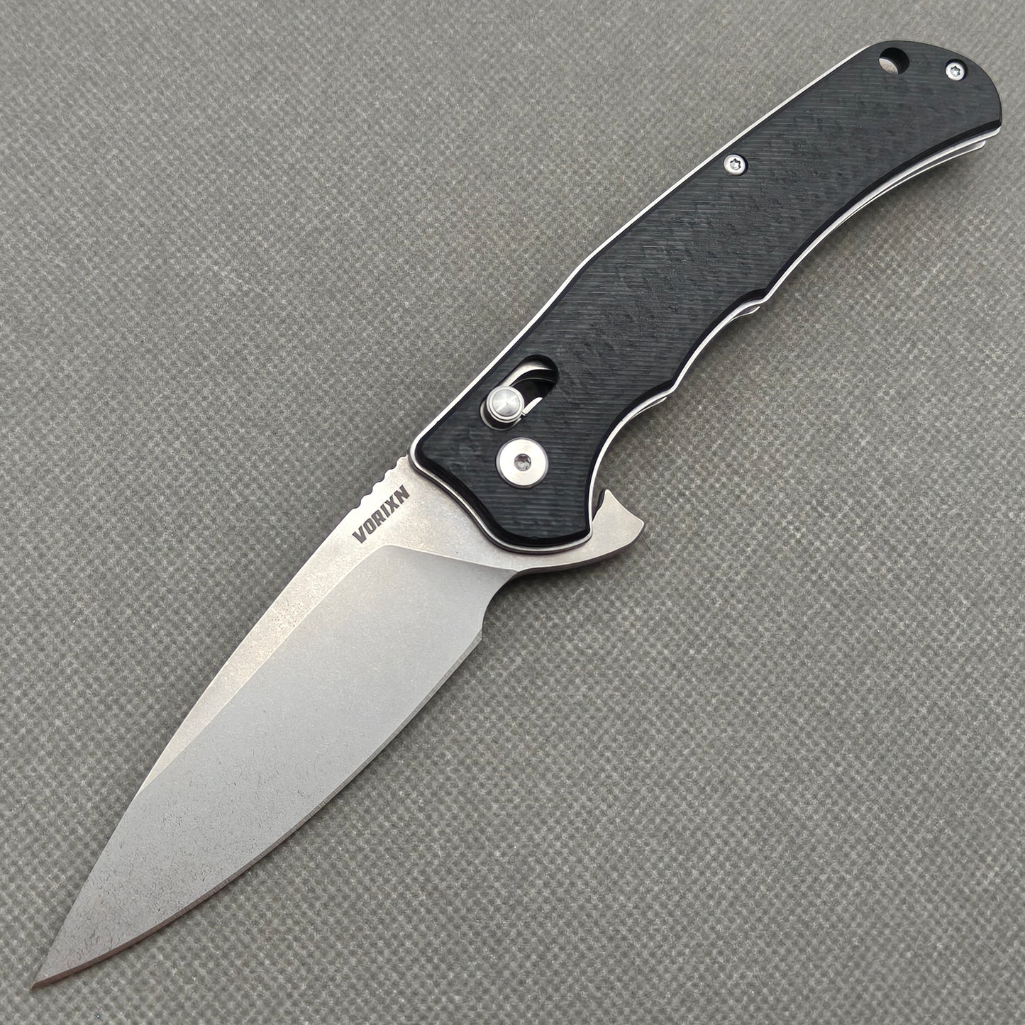 Couteau VORIXN Flipper en acier inoxydable et manche G10 (lame D2 de 3,7") KA014