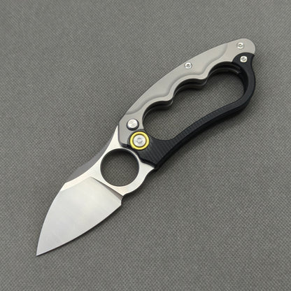 RIHE Design Folding Knife Titanium+G10 Handle (2.4" D2 Blade) KB073