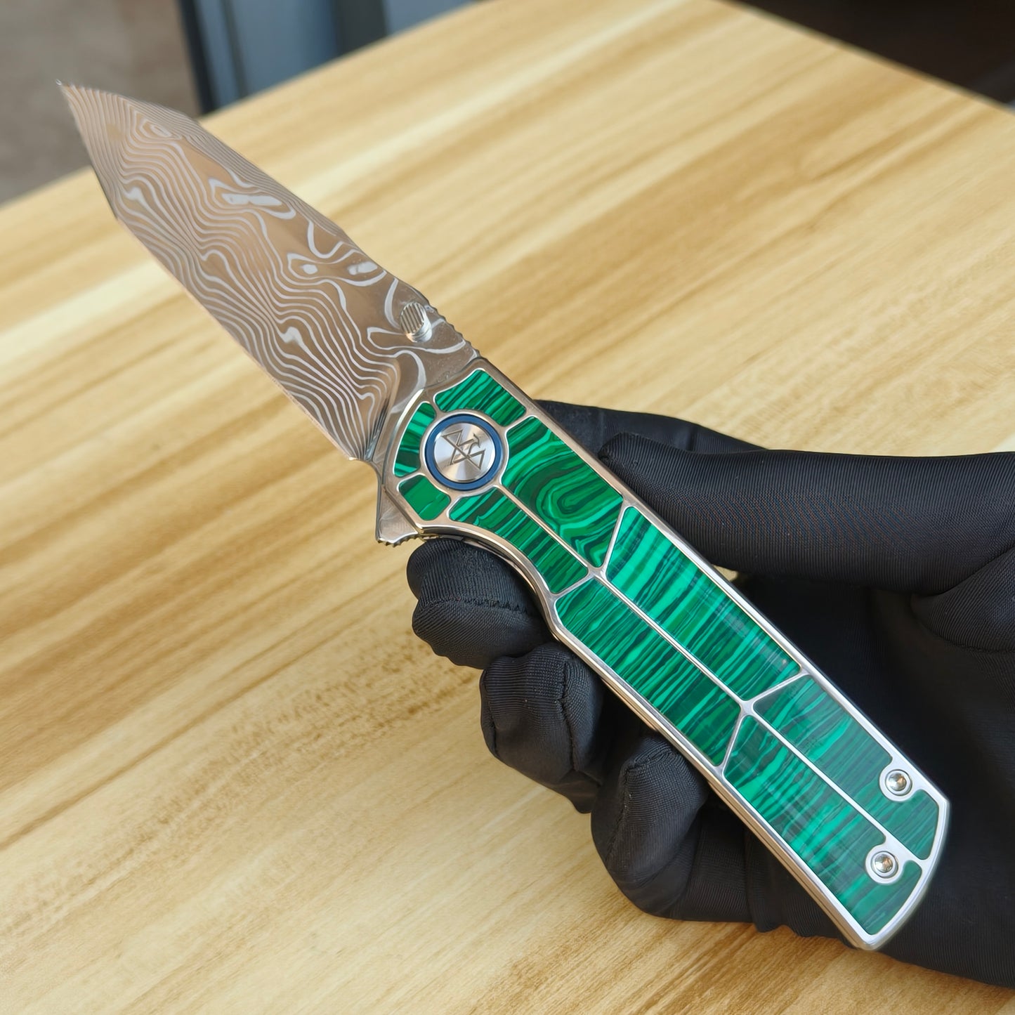 VORIXN "Ocean Mirage" Flipper & "Forest Mirage", Thumb Stud Knife (3.4" Blade) KB059. KB060, KB061, KB062, KB063