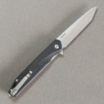 VORIXN Flipper Knife 2Cr13 & Carbon Fiber Handle (3.8" D2 Blade) KM002
