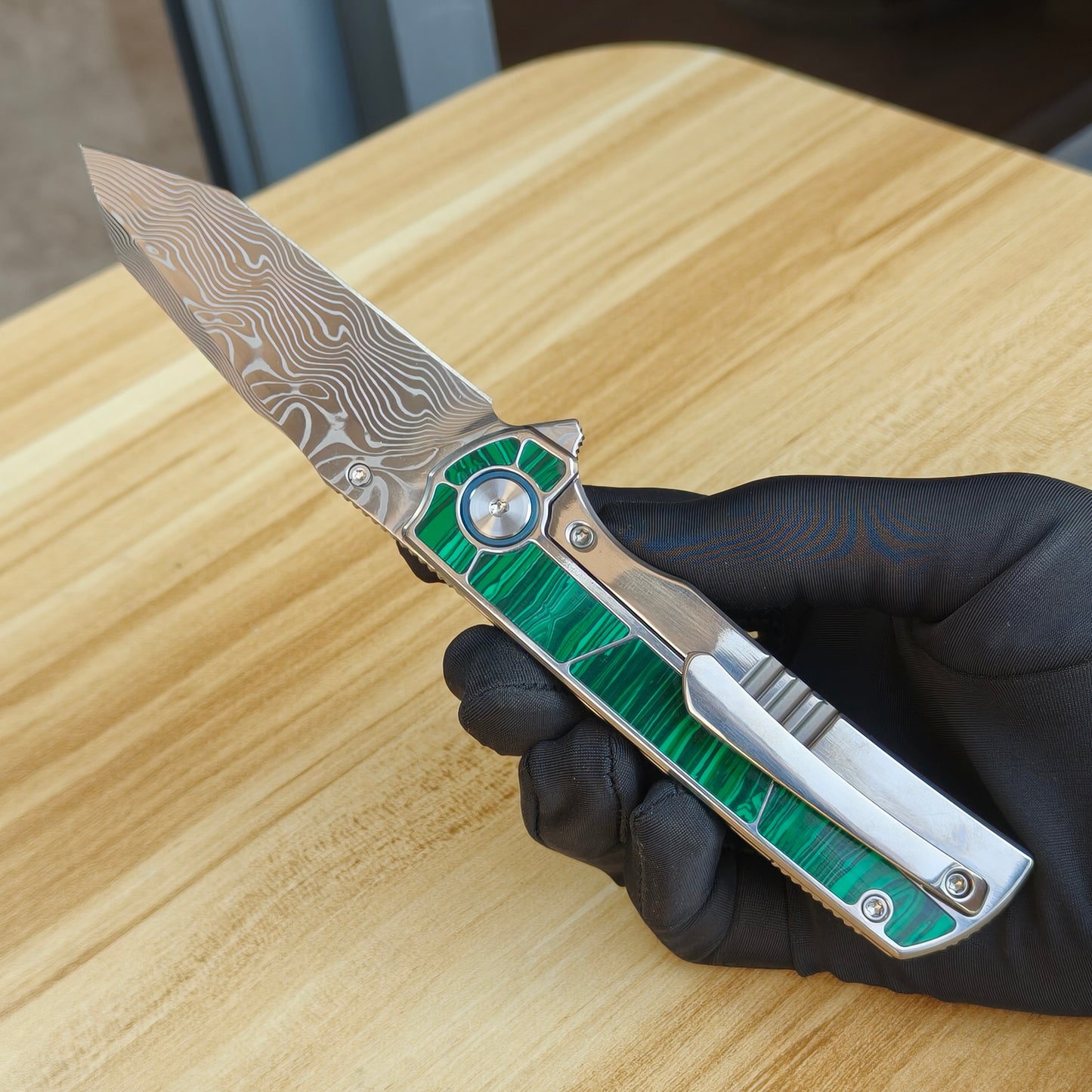 VORIXN "Ocean Mirage" Flipper & "Forest Mirage", Thumb Stud Knife (3.4" Blade) KB059. KB060, KB061, KB062, KB063