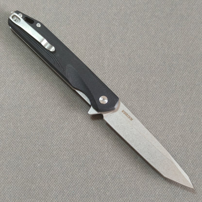 VORIXN Flipper Knife 2Cr13 & Carbon Fiber Handle (3.8" D2 Blade) KM002