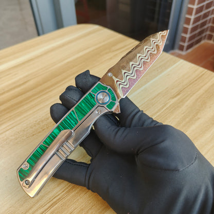 VORIXN "Ocean Mirage" Flipper & "Forest Mirage", Thumb Stud Knife (3.4" Blade) KB059. KB060, KB061, KB062, KB063