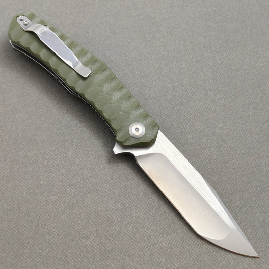 VORIXN Flipper & Thumb Stud Knife Stainless Steel & G10 Handle (4.1" 9Cr13 Blade) KA007