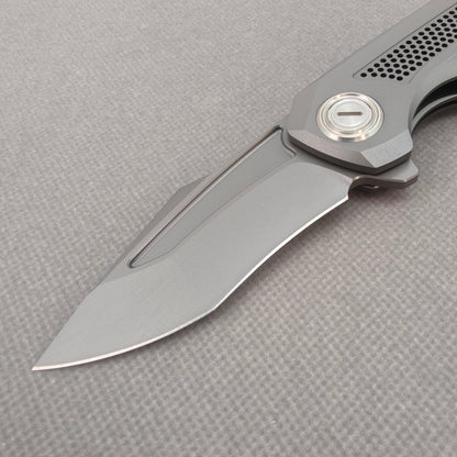 VORIXN "Aerial" Flipper Knife PVD Coating Titanium Handle (2.8" CPM S35VN Blade) KB072