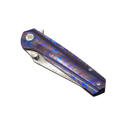 Vorixn Lumin folding knife closed showing full handle design and overall knife, non-clip side
