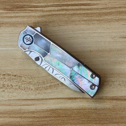 VORIXN "Ocean Mirage" Flipper & "Forest Mirage", Thumb Stud Knife (3.4" Blade) KB059. KB060, KB061, KB062, KB063