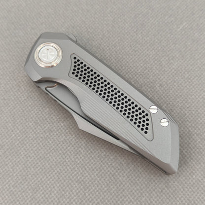 VORIXN "Aerial" Flipper Knife PVD Coating Titanium Handle (2.8" CPM S35VN Blade) KB072