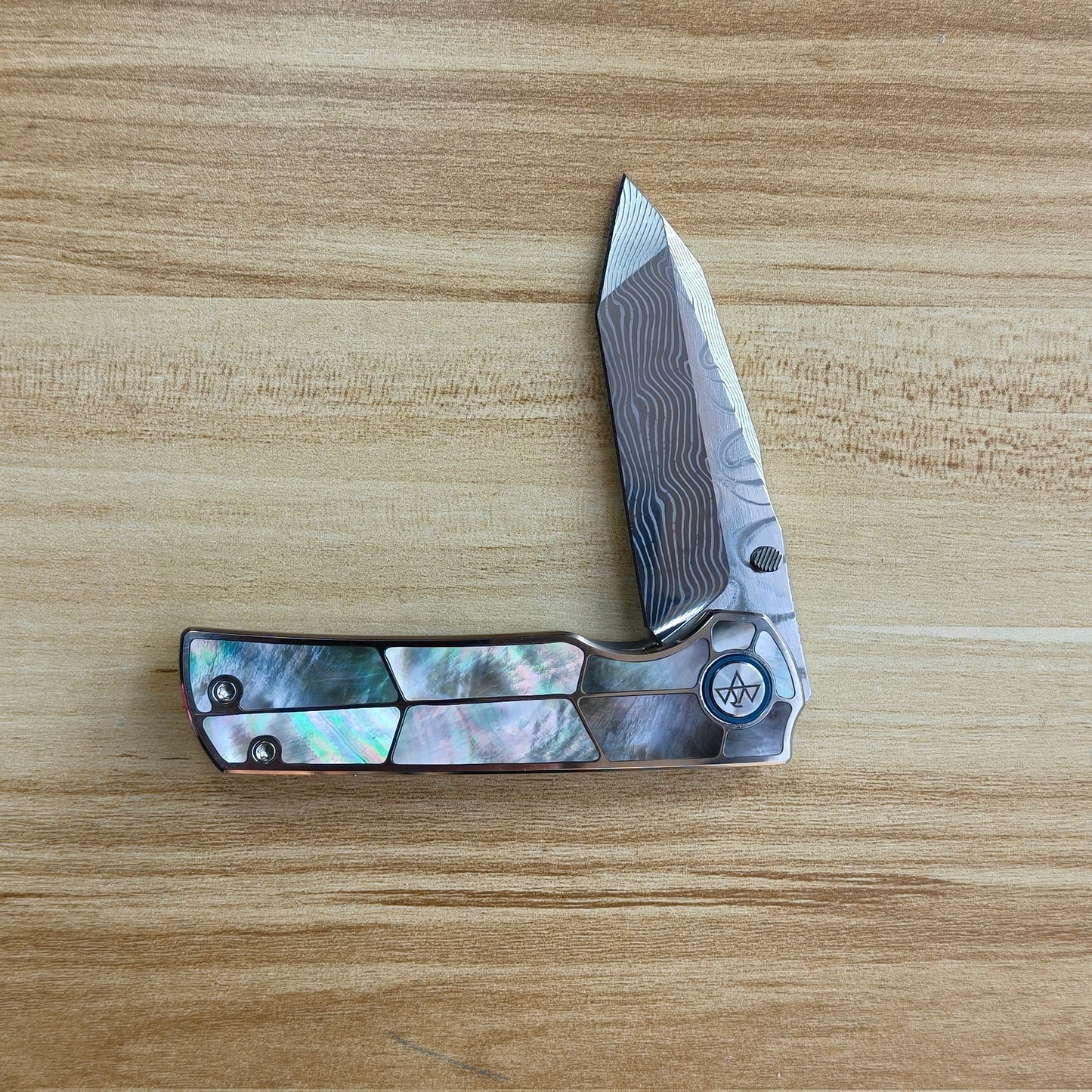 VORIXN "Ocean Mirage" Flipper & "Forest Mirage", Thumb Stud Knife (3.4" Blade) KB059. KB060, KB061, KB062, KB063