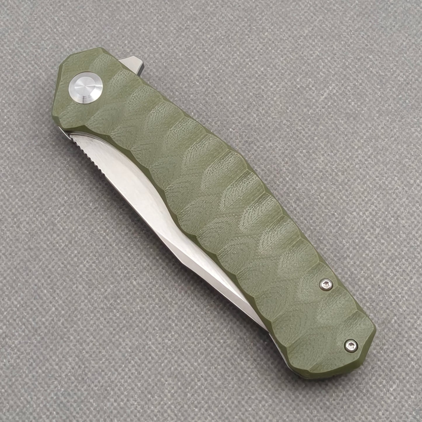 VORIXN Flipper Messer Edelstahl & G10 Griff (9,9 cm 9Cr18 Klinge) KA010