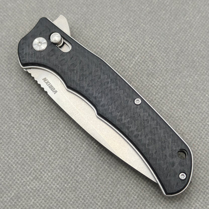 Couteau VORIXN Flipper en acier inoxydable et manche G10 (lame D2 de 3,7") KA014