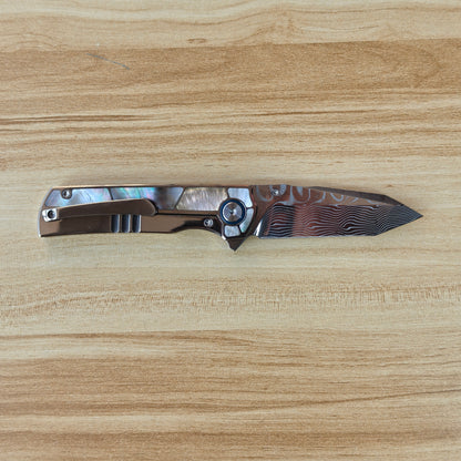 VORIXN "Ocean Mirage" Flipper & "Forest Mirage", Thumb Stud Knife (3.4" Blade) KB059. KB060, KB061, KB062, KB063