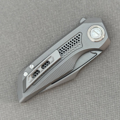 VORIXN "Aerial" Flipper Knife PVD Coating Titanium Handle (2.8" CPM S35VN Blade) KB072