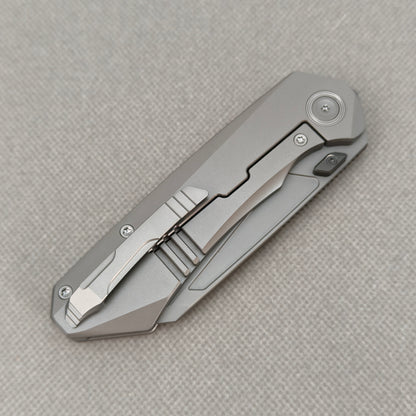 VORIXN "Aerial" Thumb Stud Knife PVD Coating Titanium Handle (3.2" M390 Blade) KB071