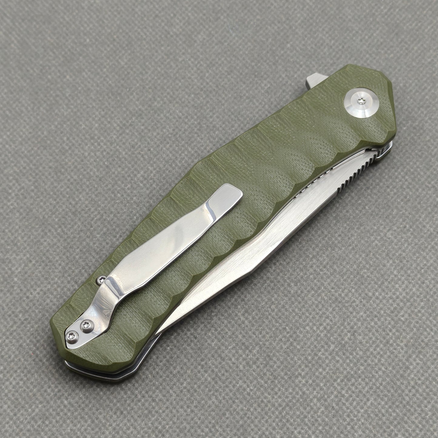 VORIXN Flipper Messer Edelstahl & G10 Griff (9,9 cm 9Cr18 Klinge) KA010