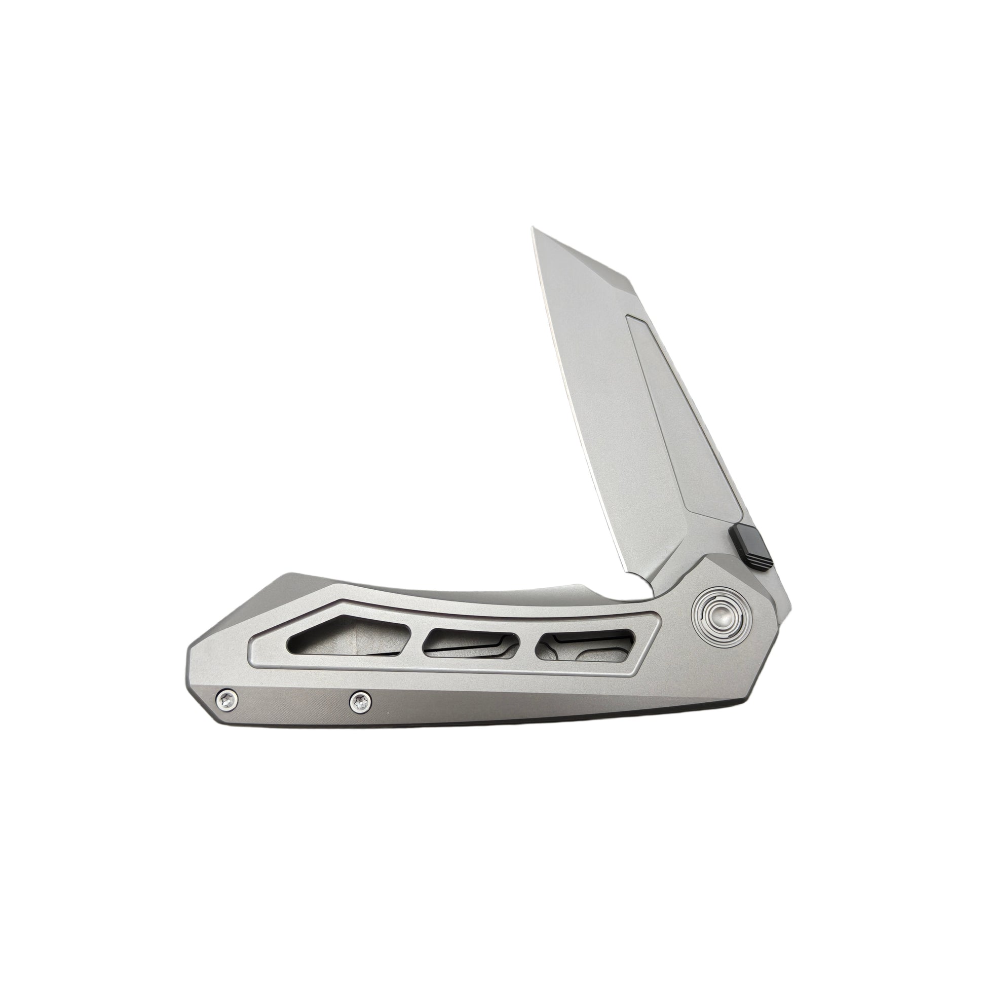 VORIXN Aerial KB071 half-open folding knife, non-clip side, titanium handle horizontal