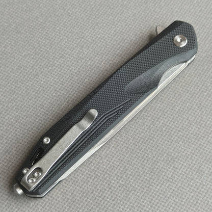 Couteau pliant VORIXN Flipper avec manche en fibre de carbone et acier 2Cr13 (lame D2 de 3,8") KM002