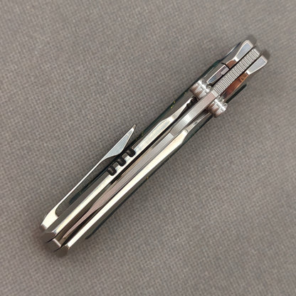 Vorixn "VERDANT" Flipper- & Daumenpin-Messer Titan & Labor-Türkis-Griff (9,14 cm 10Cr15CoMoV Klinge) KB042