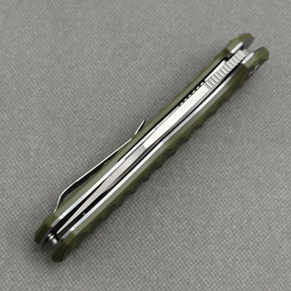 VORIXN Flipper Messer Edelstahl & G10 Griff (9,9 cm 9Cr18 Klinge) KA010