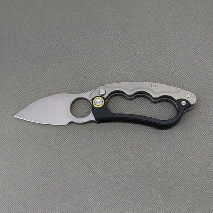 RIHE Design Folding Knife Titanium+G10 Handle (2.4" D2 Blade) KB073