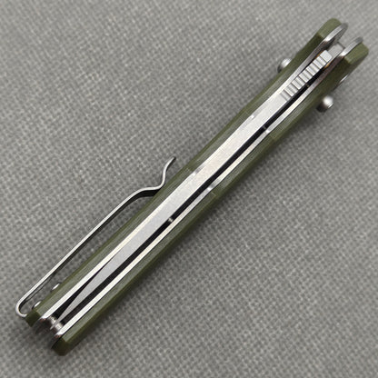 Couteau pliant VORIXN avec manche en acier inoxydable et G10 (lame D2 de 3,7") KA015