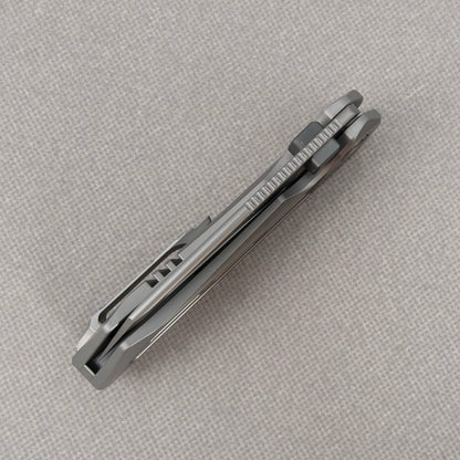 VORIXN "Aerial" Thumb Stud Knife PVD Coating Titanium Handle (3.2" M390 Blade) KB071