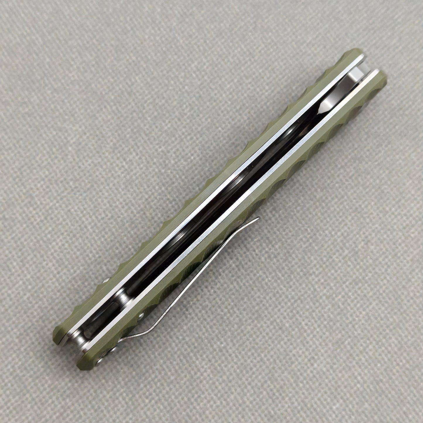 VORIXN Flipper Messer Edelstahl & G10 Griff (9,9 cm 9Cr18 Klinge) KA010