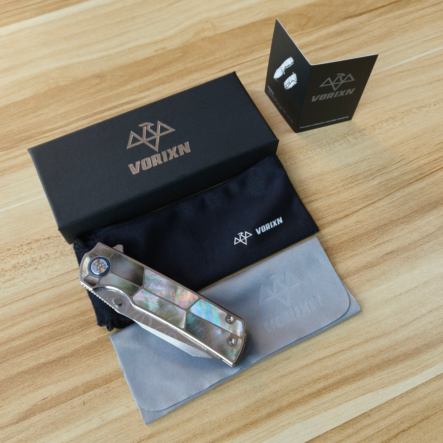 VORIXN "Ocean Mirage" Flipper & "Forest Mirage", Thumb Stud Knife (3.4" Blade) KB059. KB060, KB061, KB062, KB063