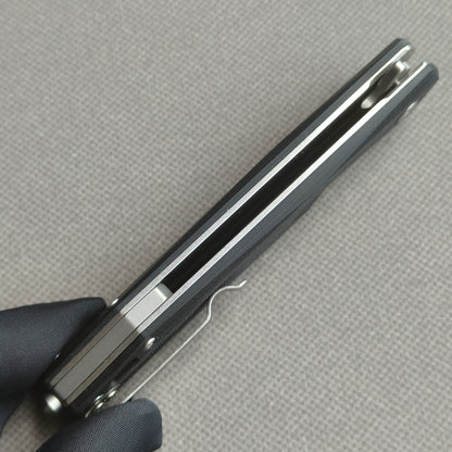 Couteau pliant VORIXN Flipper avec manche en fibre de carbone et acier 2Cr13 (lame D2 de 3,8") KM002