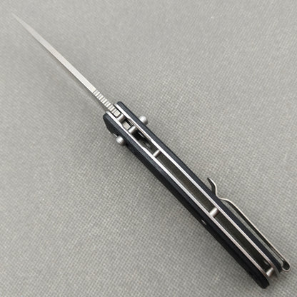 Couteau VORIXN Flipper en acier inoxydable et manche G10 (lame D2 de 3,7") KA014