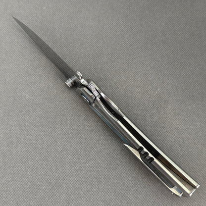 VORIXN "Ocean Mirage" Flipper & Daumenpin-Messer mit weißer Perlmutt-Einlage im Titan-Griff (9,7 cm M390 Klinge) KB092