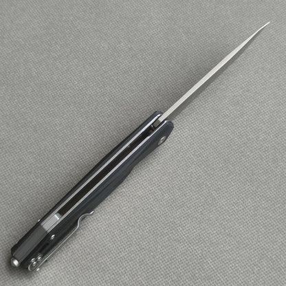 Couteau pliant VORIXN Flipper avec manche en fibre de carbone et acier 2Cr13 (lame D2 de 3,8") KM002