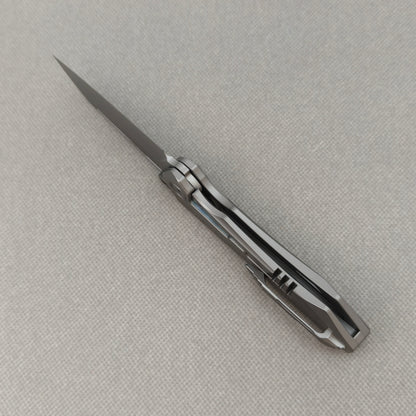 VORIXN "Aerial" Thumb Stud Knife PVD Coating Titanium Handle (3.2" M390 Blade) KB071