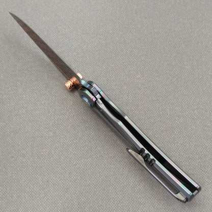 VORIXN Steelwraith KB143 Folding Knife – open edge side locking structure showing frame lock and inner construction.