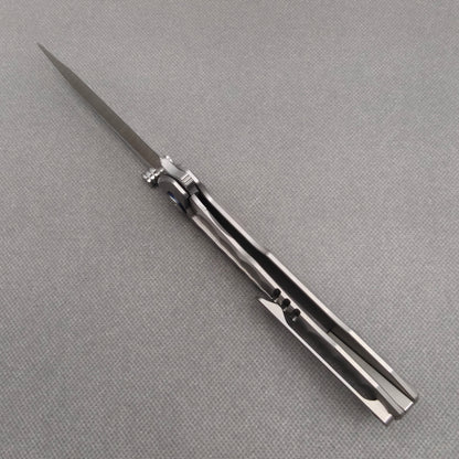 Couteau VORIXN "Longreach" avec ouverture flipper et double-molette, manche en titane (lame 10Cr15CoMoV de 4,1") KB002