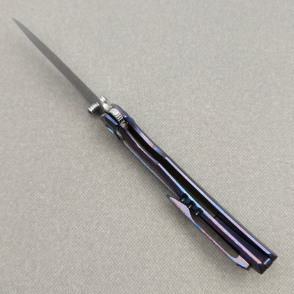 VORIXN "Seadragon" (3.7" Damascus Blade) ZircuTi Handle Flipper & Thumb Stud Folding Knife - KB138