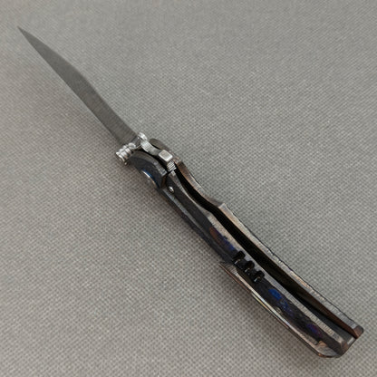 VORIXN „Skull Mirror“ Flipper- & Daumenpin-Messer, Titan-gravierter, anodisch gefärbter Griff (10,2 cm 10Cr15CoMoV Klinge) KB089