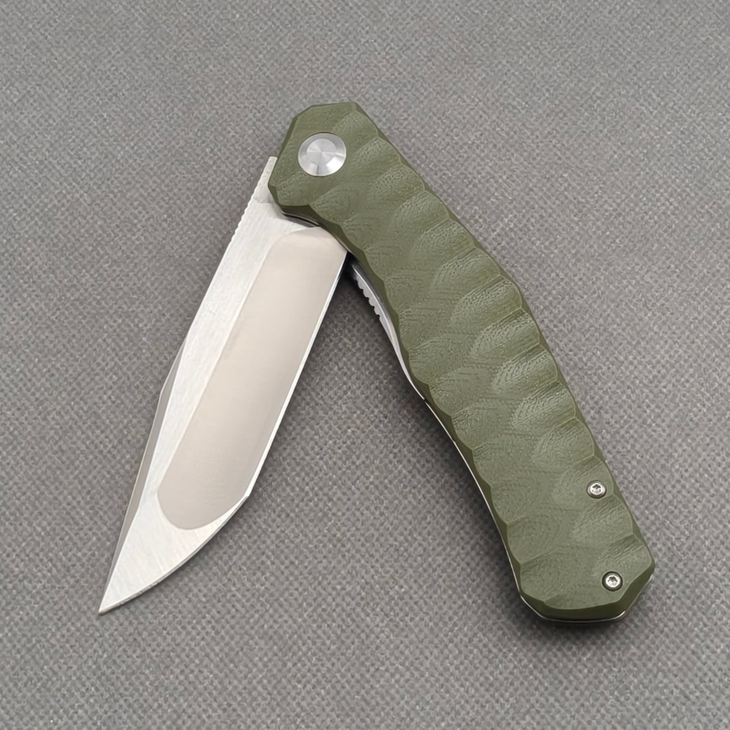 VORIXN Flipper Messer Edelstahl & G10 Griff (9,9 cm 9Cr18 Klinge) KA010
