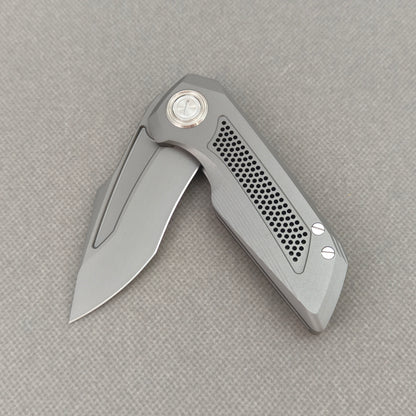 VORIXN "Aerial" Flipper Knife PVD Coating Titanium Handle (2.8" CPM S35VN Blade) KB072